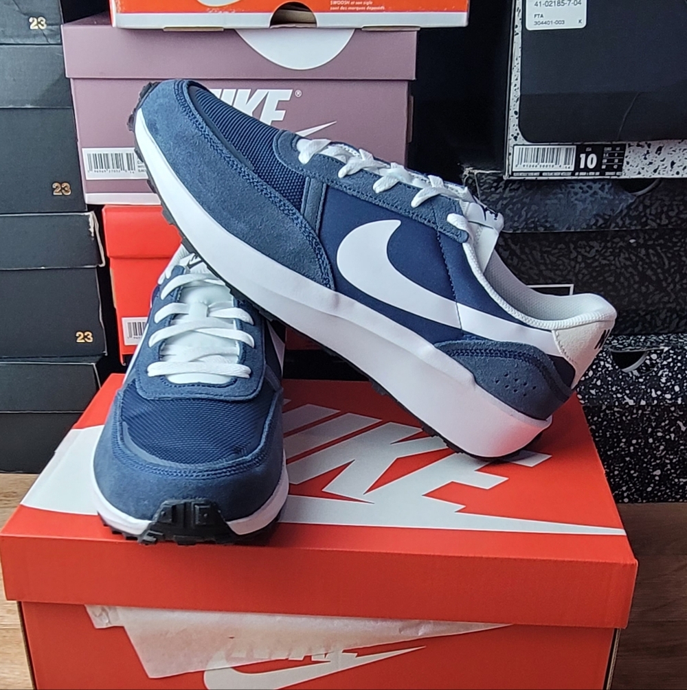 Nike Waffle Nav Men's Blue/White Sneakers Size 12